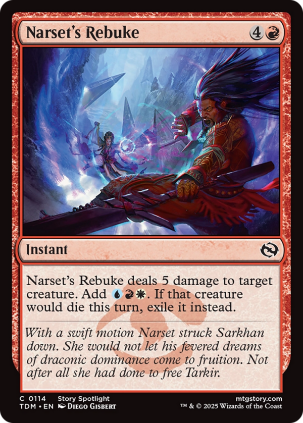 Narset's Rebuke — Tarkir: Dragonstorm (Foil)
