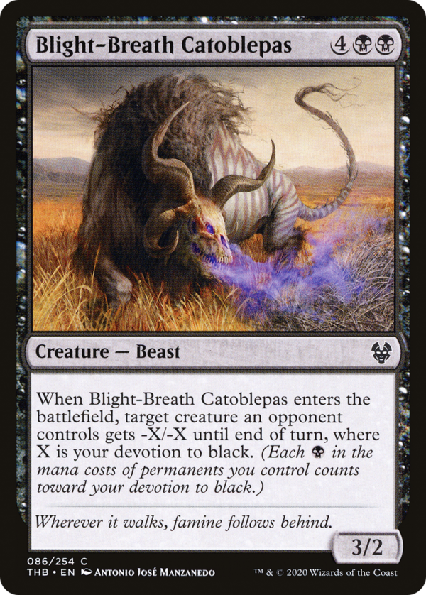 Blight-Breath Catoblepas — Theros Beyond Death