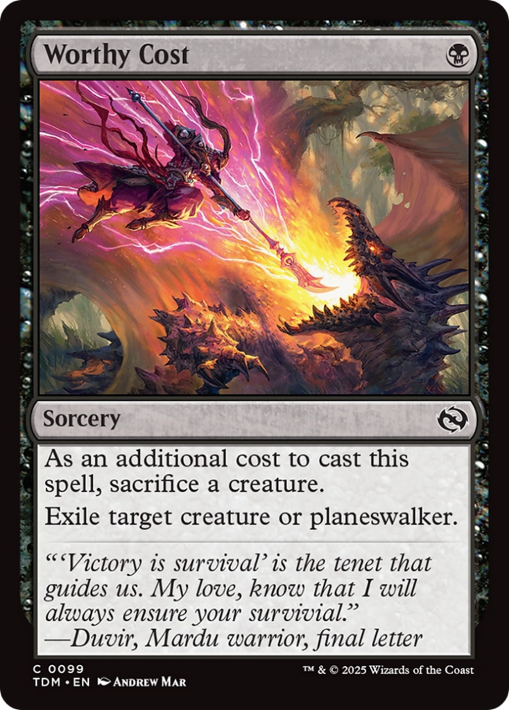 Worthy Cost — Tarkir: Dragonstorm