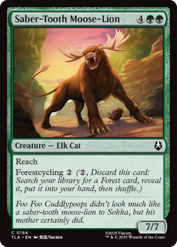 Saber-Tooth Moose-Lion — Avatar: The Last Airbender