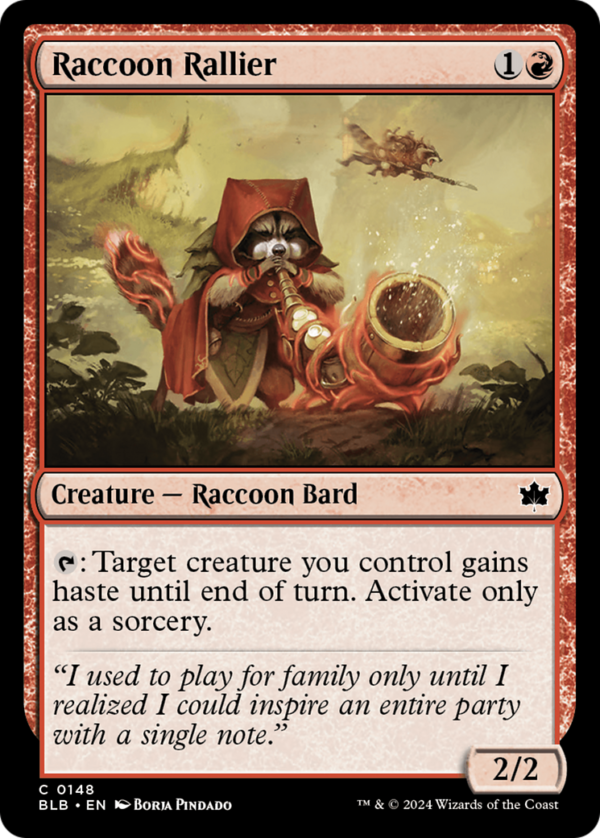 Raccoon Rallier — Bloomburrow