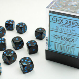 Set 36 Dados 12mm - Speckled Blue Stars