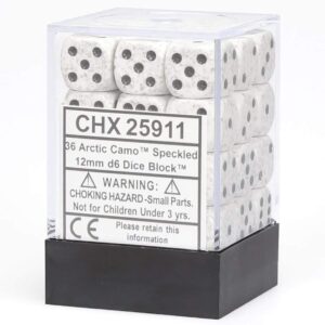 Set 36 Dados 12mm - Speckled Arctic Camo