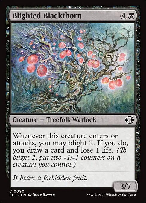 Blighted Blackthorn — Lorwyn Eclipsed