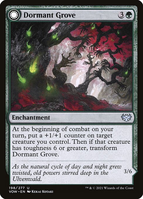 Dormant Grove // Gnarled Grovestrider — Innistrad: Crimson Vow