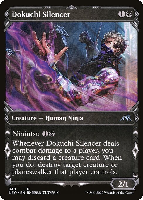 Dokuchi Silencer — Kamigawa: Neon Dynasty · Showcase (Foil)